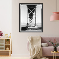 Historic Framed Print, San Francisco Oakland Bay Bridge, Spanning San Francisco Bay, San Francisco, San Francisco County, CA - 49,  17-7/8" x 21-7/8"