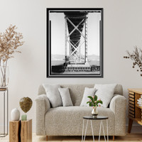 Historic Framed Print, San Francisco Oakland Bay Bridge, Spanning San Francisco Bay, San Francisco, San Francisco County, CA - 49,  17-7/8" x 21-7/8"