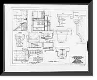Historic Framed Print, San Francisco Fire Department, Pumping Station No. 2, Van Ness Avenue at Bay, San Francisco, San Francisco County, CA - 47,  17-7/8" x 21-7/8"