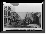 Broderick Engine Company No. 1, Historic View, Sacramento & Kearny Streets, San Francisco, San Francisco County, CA, Vintage Poster