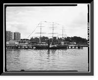 Historic Framed Print, Steam Tug EPPLETON HALL, Hyde Street Pier, San Francisco, San Francisco County, CA,  17-7/8" x 21-7/8"