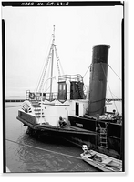 Historic Framed Print, Steam Tug EPPLETON HALL, Hyde Street Pier, San Francisco, San Francisco County, CA - 8,  17-7/8" x 21-7/8"