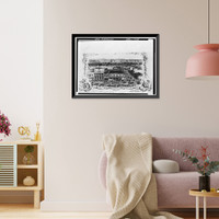 Historic Framed Print, Portmouth Square, Historic View, San Francisco, San Francisco County, CA,  17-7/8" x 21-7/8"