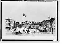 Historic Framed Print, Portmouth Square, Historic View, San Francisco, San Francisco County, CA - 3,  17-7/8" x 21-7/8"