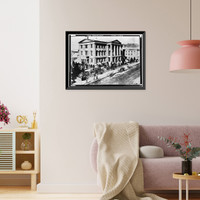Old U. S. Custom House, Historic View, Battery & Washington Streets, San Francisco, San Francisco County, CA, Antique Print
