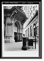 Historic Framed Print, Bank Building, California & Liedesdorff Streets, San Francisco, San Francisco County, CA - 7,  17-7/8" x 21-7/8"