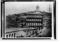 Wright's or Miner's Exchange Bank, Historic View, Montgomery & Jackson Streets, San Francisco, San Francisco County, CA Classic, Antique Poster