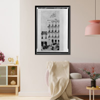 Historic Framed Print, Old Masonic Hall, Historic View, Montgomery Street, San Francisco, San Francisco County, CA,  17-7/8" x 21-7/8"