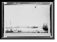 Historic Framed Print, San Francisco, Historic View, 1837, San Francisco, San Francisco County, CA,  17-7/8" x 21-7/8"