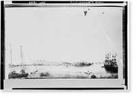 Historic Framed Print, San Francisco, Historic View, 1837, San Francisco, San Francisco County, CA,  17-7/8" x 21-7/8"