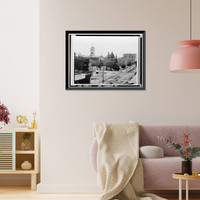 Historic Framed Print, San Joaquin County Courthouse, Stockton, San Joaquin County, CA - 2,  17-7/8" x 21-7/8"