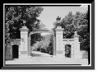 Linden Towers Gates, Middlefield Road at James Lane, Atherton, San Mateo County, CA, Antique Print