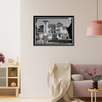 Ralston Hall, Ralston Avenue, Belmont, San Mateo County, CA - 10, Antique Print