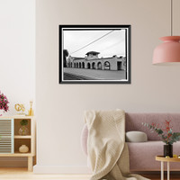 Southern Pacific Railroad Station, Burlingame Avenue & California Drive, Burlingame, San Mateo County, CA, Vintage Wall Art
