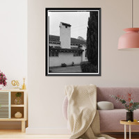 Southern Pacific Railroad Station, Burlingame Avenue & California Drive, Burlingame, San Mateo County, CA - 8 Classic, Vintage Print