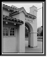 Southern Pacific Railroad Station, Burlingame Avenue & California Drive, Burlingame, San Mateo County, CA - 9, Antique Wall Art