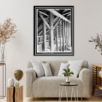 Historic Framed Print, James Johnston House, Higgins Road, Half Moon Bay, San Mateo County, CA - 6,  17-7/8" x 21-7/8"