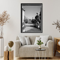 Historic Framed Print, Clark House, Hillsborough, San Mateo County, CA,  17-7/8" x 21-7/8"