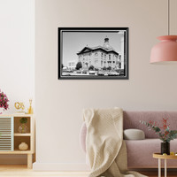 San Mateo County Courthouse, Middlefield, Hamilton, Broadway & Marshall Streets, Redwood City, San Mateo County, CA, Antique Poster