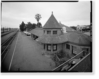 Southern Pacific Depot, 559 El Camino Real, San Carlos, San Mateo County, CA - 3 Classic, Antique Print