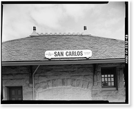 Southern Pacific Depot, 559 El Camino Real, San Carlos, San Mateo County, CA - 48 Classic, Vintage Print
