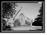 Historic Framed Print, St. Matthew's Episcopal Church, El Camino Real & Baldwin Street, San Mateo, San Mateo County, CA,  17-7/8" x 21-7/8"