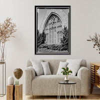 Historic Framed Print, St. Matthew's Episcopal Church, El Camino Real & Baldwin Street, San Mateo, San Mateo County, CA - 3,  17-7/8" x 21-7/8"
