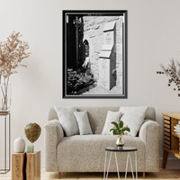 Historic Framed Print, St. Matthew's Episcopal Church, El Camino Real & Baldwin Street, San Mateo, San Mateo County, CA - 6,  17-7/8" x 21-7/8"