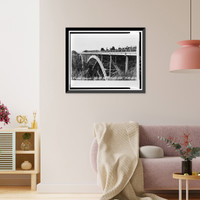 San Roque Canyon Bridge, State Highway 192, Santa Barbara, Santa Barbara County, CA, Antique Print