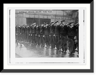 Historic Framed Print, American sailors salute King George,  17-7/8" x 21-7/8"