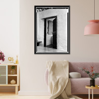 Historic Framed Print, El Cuartel, 122 East Canon Perdido Street, Santa Barbara, Santa Barbara County, CA - 3,  17-7/8" x 21-7/8"
