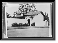 Historic Framed Print, El Cuartel, 122 East Canon Perdido Street, Santa Barbara, Santa Barbara County, CA - 6,  17-7/8" x 21-7/8"