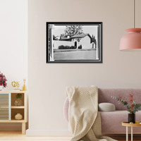 Historic Framed Print, El Cuartel, 122 East Canon Perdido Street, Santa Barbara, Santa Barbara County, CA - 6,  17-7/8" x 21-7/8"