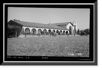 Mission Santa Inez, State Highway 150, Solvang, Santa Barbara County, CA - 2, Antique Print