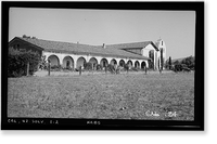 Mission Santa Inez, State Highway 150, Solvang, Santa Barbara County, CA - 2, Antique Print