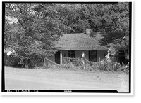 Historic Framed Print, El Adobe Viejo, Almaden Road, New Almaden, Santa Clara County, CA,  17-7/8" x 21-7/8"