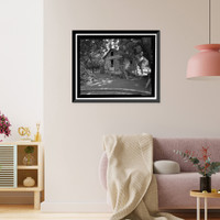 Historic Framed Print, Stevens Ranch Complex, State Route 101, Coyote vicinity, Santa Clara County, CA - 3,  17-7/8" x 21-7/8"