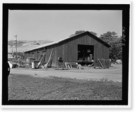 Historic Framed Print, Stevens Ranch Complex, State Route 101, Coyote vicinity, Santa Clara County, CA - 7,  17-7/8" x 21-7/8"
