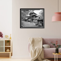 Historic Framed Print, Yung See San Fong (House), 16660 Cypress Way, Los Gatos, Santa Clara County, CA - 2,  17-7/8" x 21-7/8"