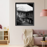 Historic Framed Print, Courtyard Building, 533-539 Ramona Street, Palo Alto, Santa Clara County, CA - 3,  17-7/8" x 21-7/8"