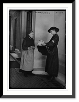 Historic Framed Print, Postwoman, Paris,  17-7/8" x 21-7/8"
