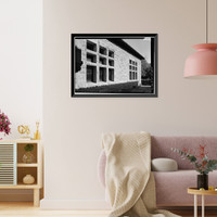 Historic Framed Print, Stanford University Quadrangle, Stanford University Campus, Stanford, Santa Clara County, CA - 2,  17-7/8" x 21-7/8"