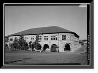 Historic Framed Print, Stanford University Quadrangle, Stanford University Campus, Stanford, Santa Clara County, CA - 3,  17-7/8" x 21-7/8"