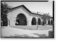 Historic Framed Print, Stanford University Quadrangle, Stanford University Campus, Stanford, Santa Clara County, CA - 7,  17-7/8" x 21-7/8"
