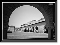 Historic Framed Print, Stanford University Quadrangle, Stanford University Campus, Stanford, Santa Clara County, CA - 8,  17-7/8" x 21-7/8"