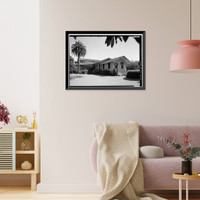 Historic Framed Print, Escondite Cottage, Escondido Road, Stanford, Santa Clara County, CA,  17-7/8" x 21-7/8"
