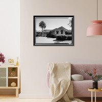 Historic Framed Print, Escondite Cottage, Escondido Road, Stanford, Santa Clara County, CA - 2,  17-7/8" x 21-7/8"