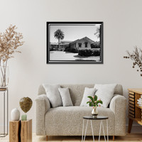 Historic Framed Print, Escondite Cottage, Escondido Road, Stanford, Santa Clara County, CA - 2,  17-7/8" x 21-7/8"