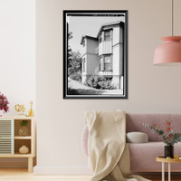 Historic Framed Print, Escondite Cottage, Escondido Road, Stanford, Santa Clara County, CA - 3,  17-7/8" x 21-7/8"