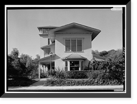Historic Framed Print, Frenchman's Library, 860 Escondido Road, Stanford, Santa Clara County, CA - 2,  17-7/8" x 21-7/8"